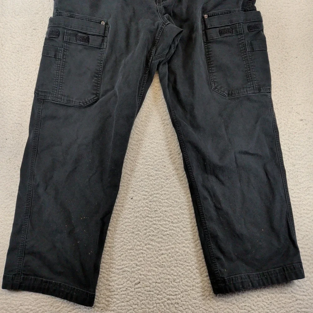 Duluth Trading Co Flex Fire Hose Relaxed Fit Cargo Work Pants Black 38x30 45507 - Picture 7 of 9